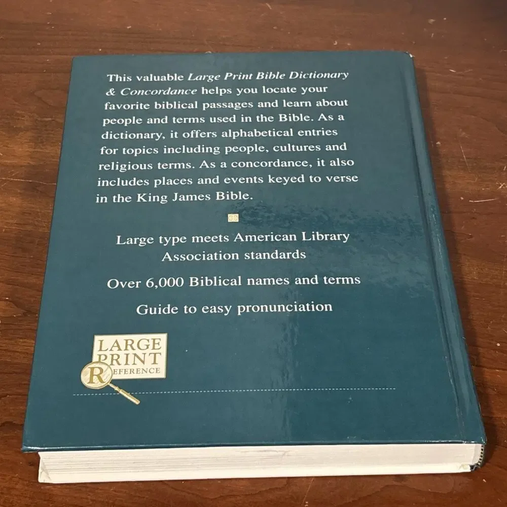 Large Print Bible Dictionary & Concordance (Over 6,000 Biblical Names And Terms)